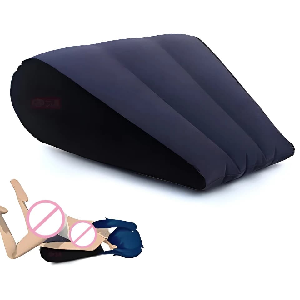 Cuscino gonfiabile triangolo del sesso cuneo cuscino morbido supporto per aiuto mobili erotici per coppia posizione più profonda Pad floccaggio in PVC