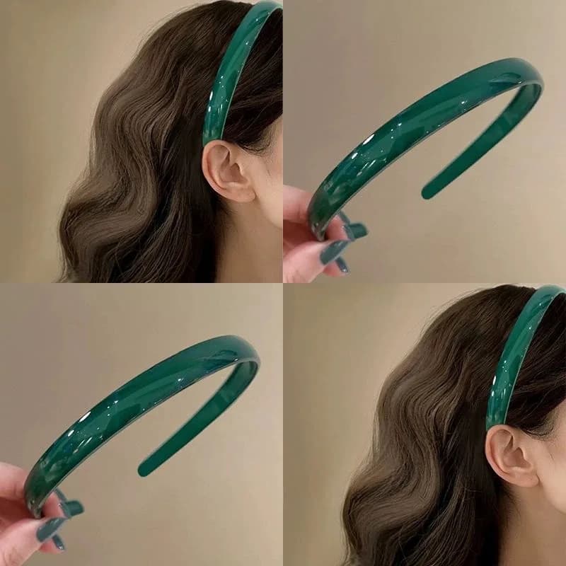 Nuova fascia verde pallido gelatina con denti fascia antiscivolo versatile accessori per capelli temperamento forcina per il lavaggio del viso