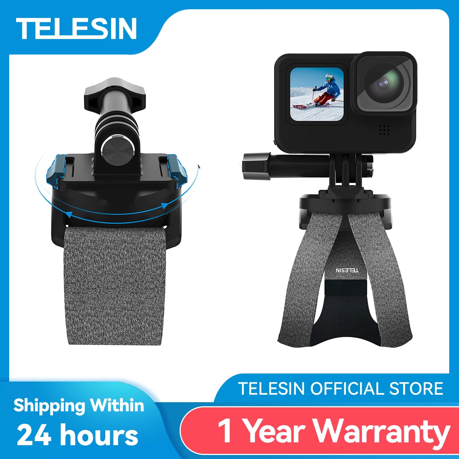 Telescopic wrist strap with 360 degree rotation quick adjustment support for GoPro Hero 13 12 11 10 9 8 7 6 5 Insta360 Osmo Action SJCAM