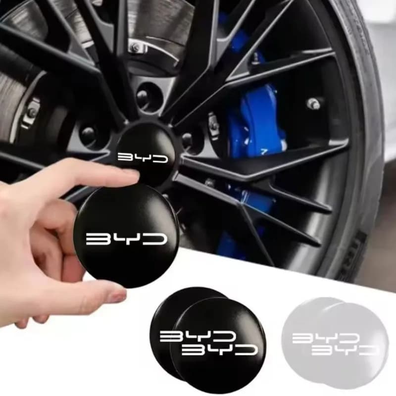 4 Pieces Decorative Wheel Cover Wall decals for BYD Accessories Atto Yuan Plus Song Plus Seal Seagull Dolphin Sealion