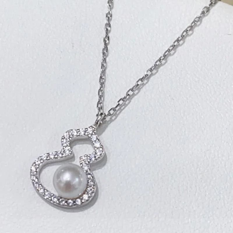SGARIT 4-5mm con 5-6mm Perla S925 Argento Naturale D'acqua Dolce Aurora Hulu Collana di Perle Orecchini per Gioielli da Donna