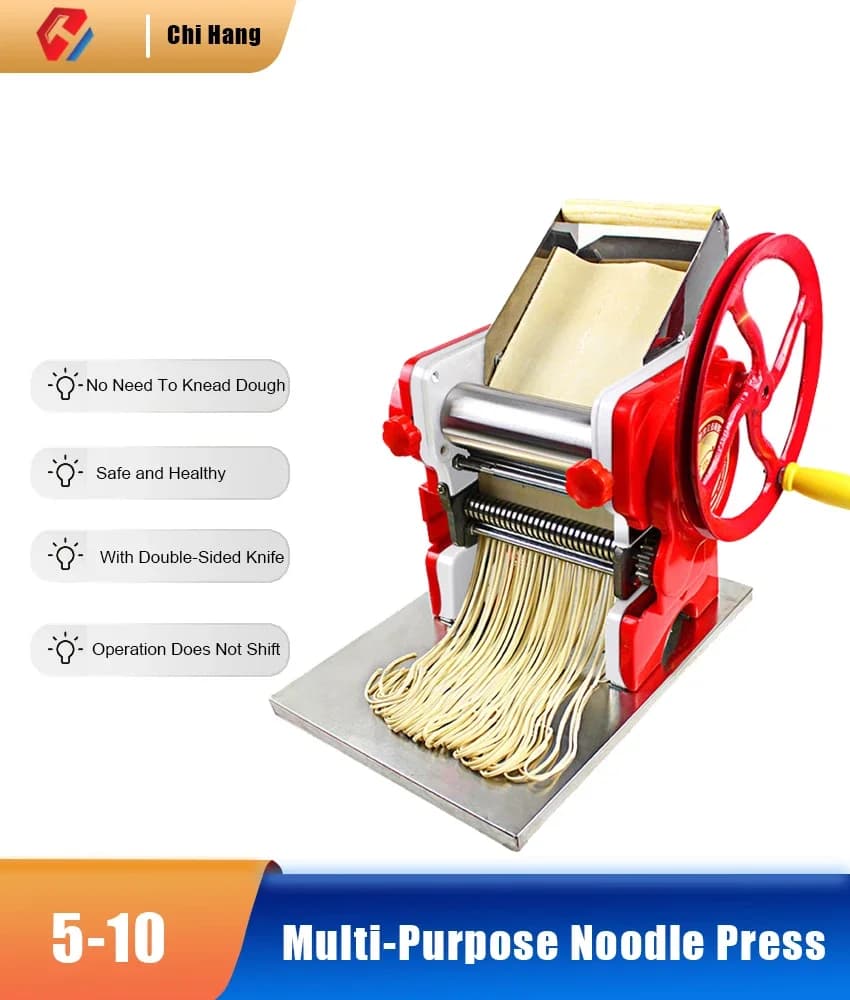 Macchina per pasta manuale professionale in acciaio inossidabile con larghezza rotolo pasta 18 cm