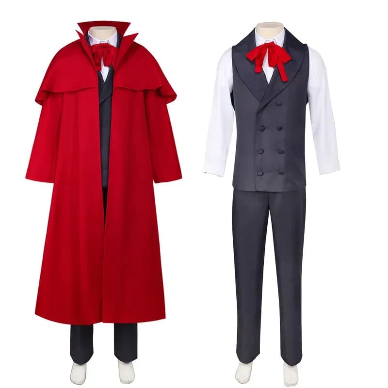 Anime Comic Hellsing Red Trench Alucard Van Cosplay Vampire Hat Costume Halloween Carnivals;3'c,5.y;8'v,