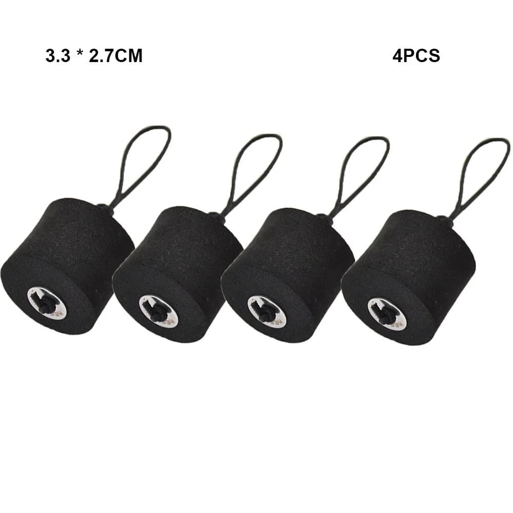 4 Pezzi Nuovi Tappi Antigoccia in EVA per Kayak e Barche con Cordino, 2 Misure, Anelli Antigoccia per Pagaia, Accessorio Nero per Kayak