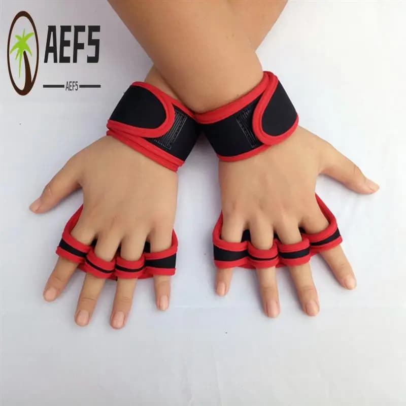 AEF5- Men's Sports Training Guides Women's Fitness Body Building Body Weight Lift Wrist Gloves for Gym