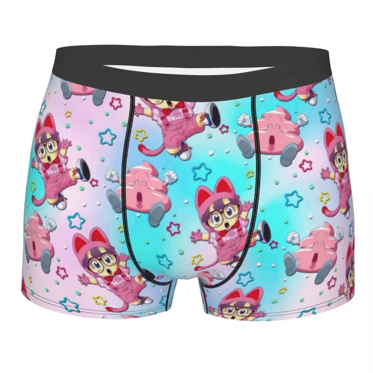 Intimo da uomo con motivo Arale e Poop, mutande boxer personalizzate con stampa sexy del Dr. Slump