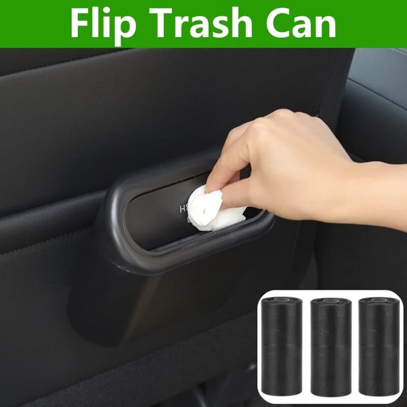 Custodia per auto da 1 litro pattumiera sospesa Push Can Mini vassoio pattumiera scatola della spazzatura porta Clip per sedile supporto per supporto accessori interni