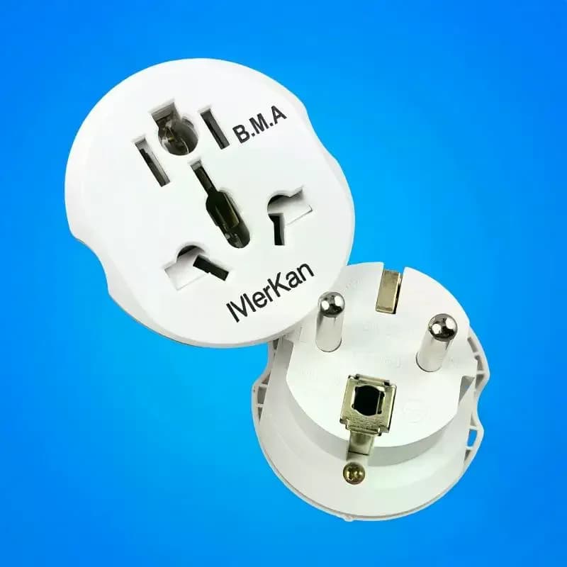 Adattatore Universale da AU/US/UK/CN a EU/KR, Convertitore da Viaggio 16A 250V con 2 Prese Rotonde