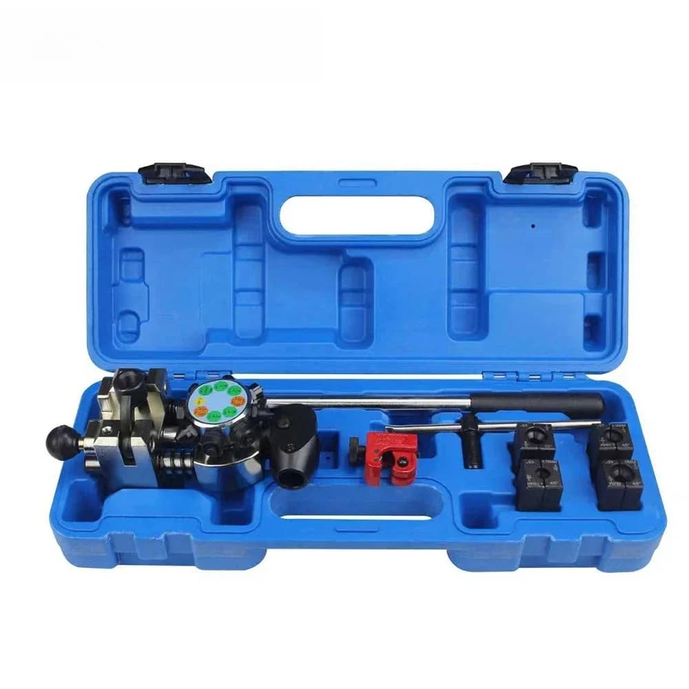 Kit Professionale per Svasatura Tubi Freno a 45 Gradi, Set per Svasatura Singola, Doppia e a Bolle per Tubi in Acciaio e Rame