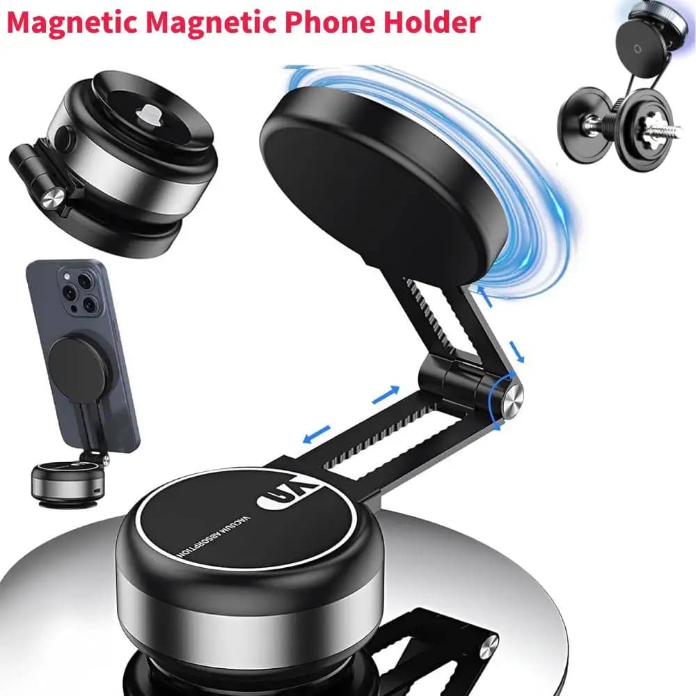 NUOVO Supporto per telefono magnetico sottovuoto per auto Supporto pieghevole per forte aspirazione per telefono cellulare per iPhone 12 13 14 15 16 Streaming live