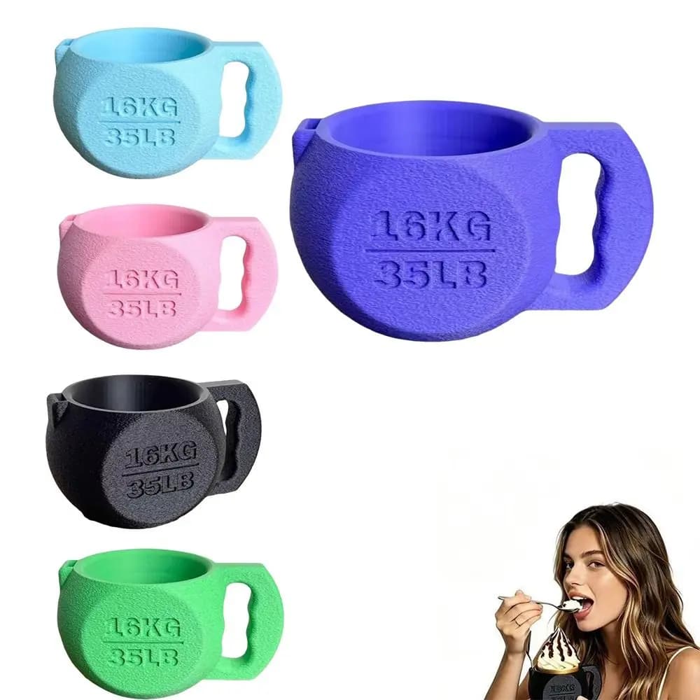 Porta Kettlebell da 16 kg a forma di coppa di gelato, antiscivolo, stampato in 3D, isolamento termico, protezione per le mani dal freddo