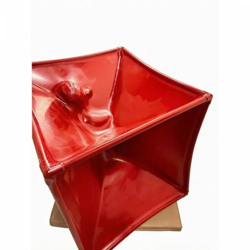 Vacuum Bed Square Red Latex Inflatable Sleep Bed Bag handmade rubber wear
