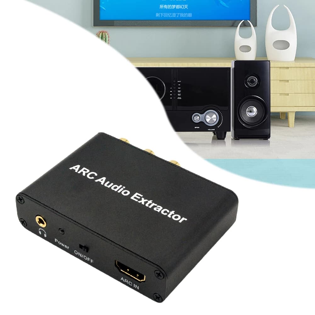 ARC Return Channel Converter ARC To SPDIF Coaxial L/R Stereo 3.5mm Jack HDMI-Compatible ARC Adapter for HDTV Speaker Amplifier