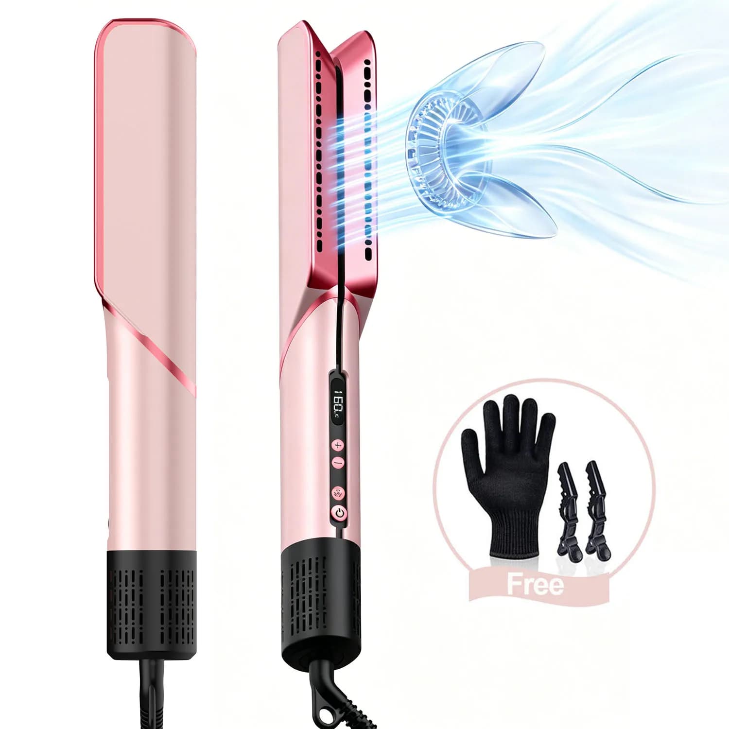 Summer Hair Dryer with Cold Wind and Hot Wind 2 In 1 Hair Straightener Hair Blower Curler Straightening Iron Curly Iron