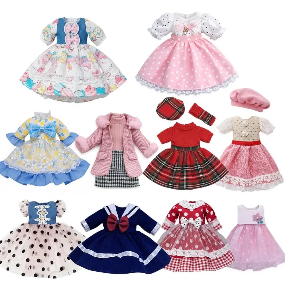 Solo vestiti bambola vestito da principessa per il 1/6 vestito da bambola BJD 21 articolazioni accessori per bambole staccabili vestito da bambola fai da te abiti da bambola gonna