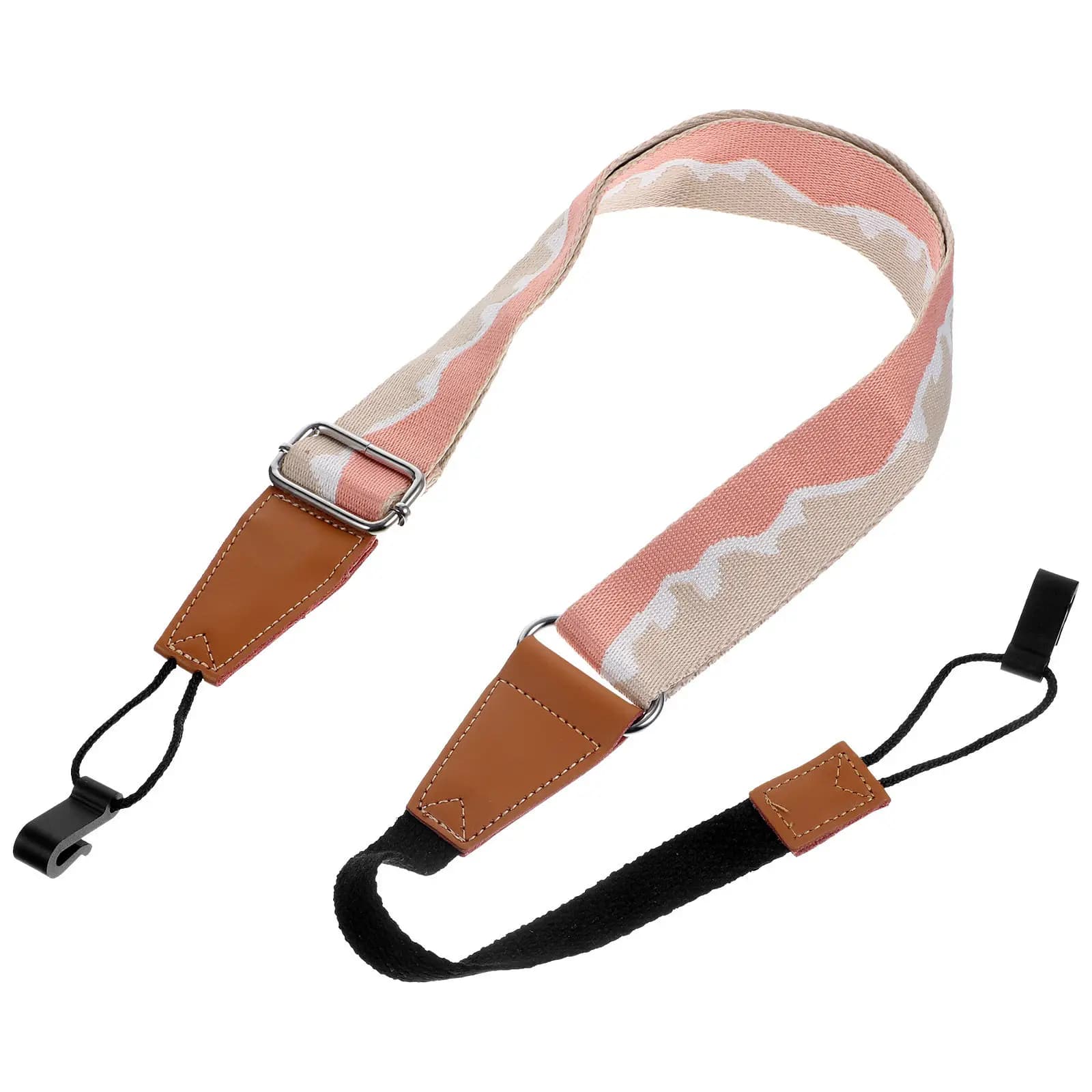 Tracolla per Ukulele Regolabile in Cotone e Nylon, Design Senza Foratura, Comoda e Resistente