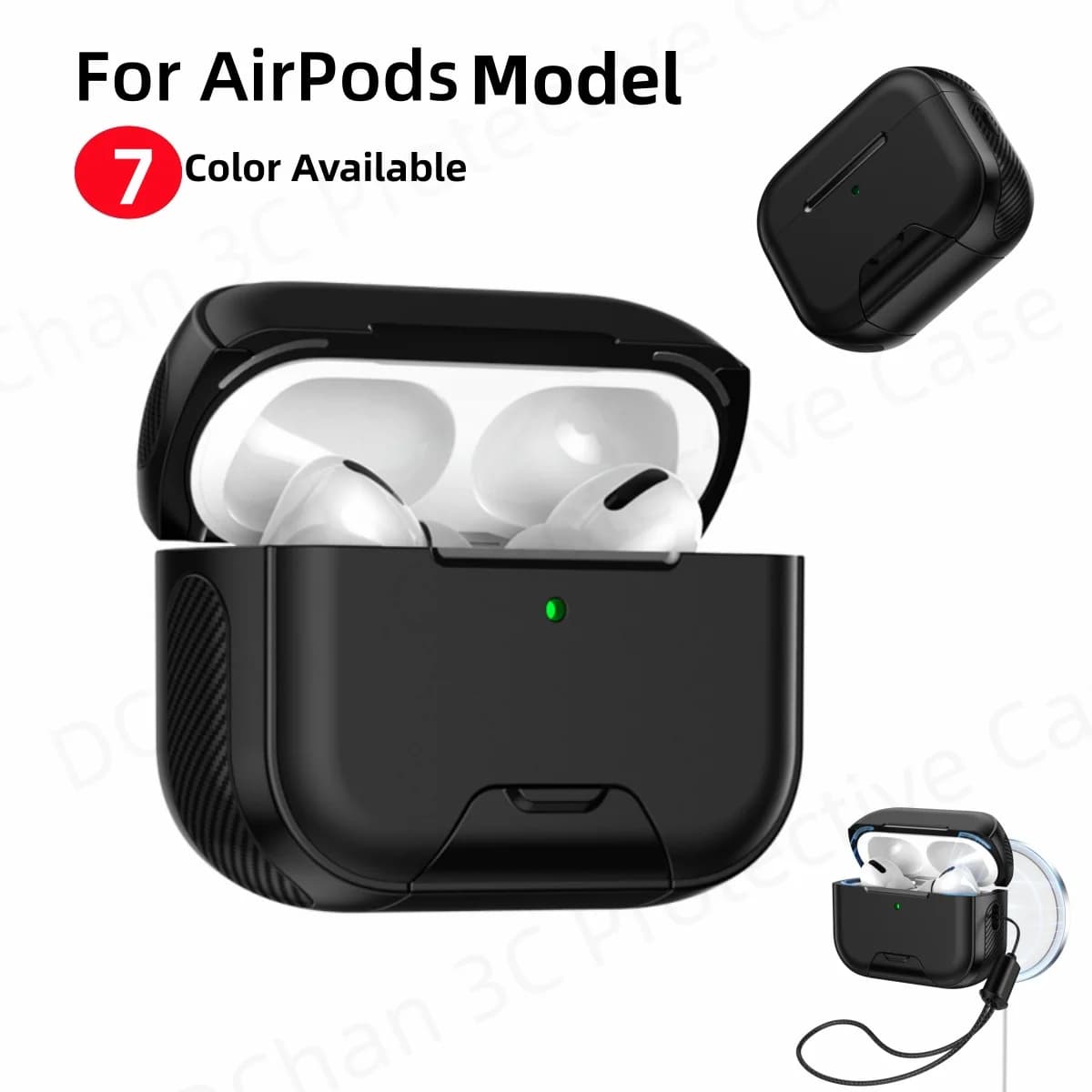 2026 For AirPods Pro 3 MagSafe Case Full Drop Protection Cover Magnetic Lid Lock For AirPods Pro 3 Headphone Case Phone Stand