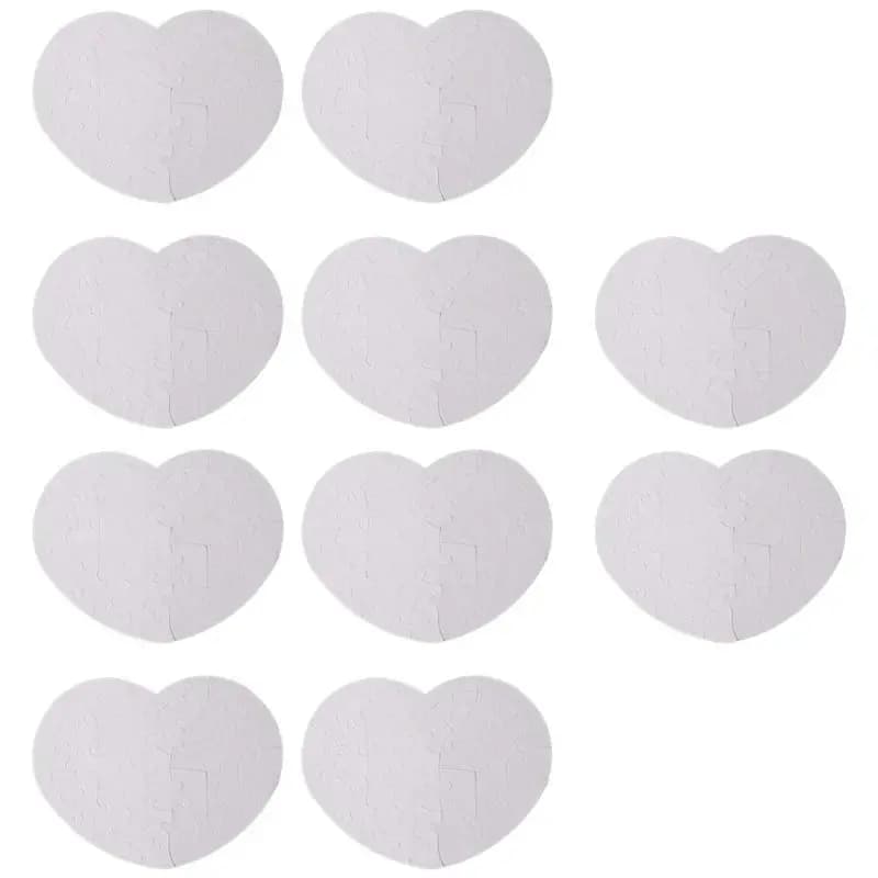 ABLQ 10 Pezzi/Lotto Puzzle a Forma di Cuore in Carta per Sublimazione Fai-da-Te, Trasferimento a Caldo, Artigianato, Prodotti per la Casa
