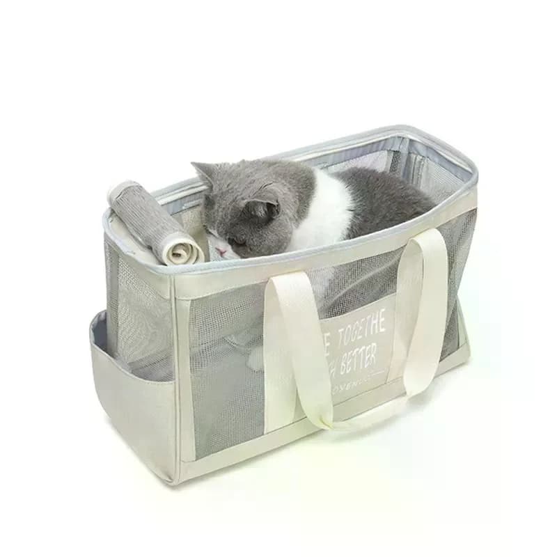 Portable Summer Pet Carrier Backpack Breathable Mesh for Small Medium Dogs Cats Suitable for Outdoor Walking Travel