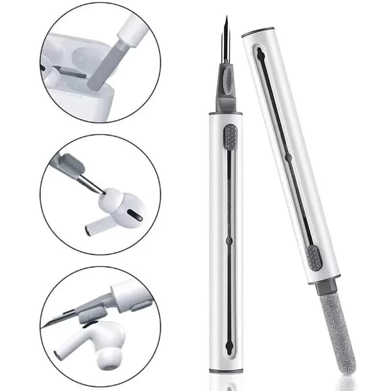 Kit di Pulizia per Cuffie Bluetooth Wireless, Penna per Pulizia AirPods Pro 1 2 3, Spazzola per Pulizia Auricolari, Strumenti per la Pulizia delle Cover delle Cuffie