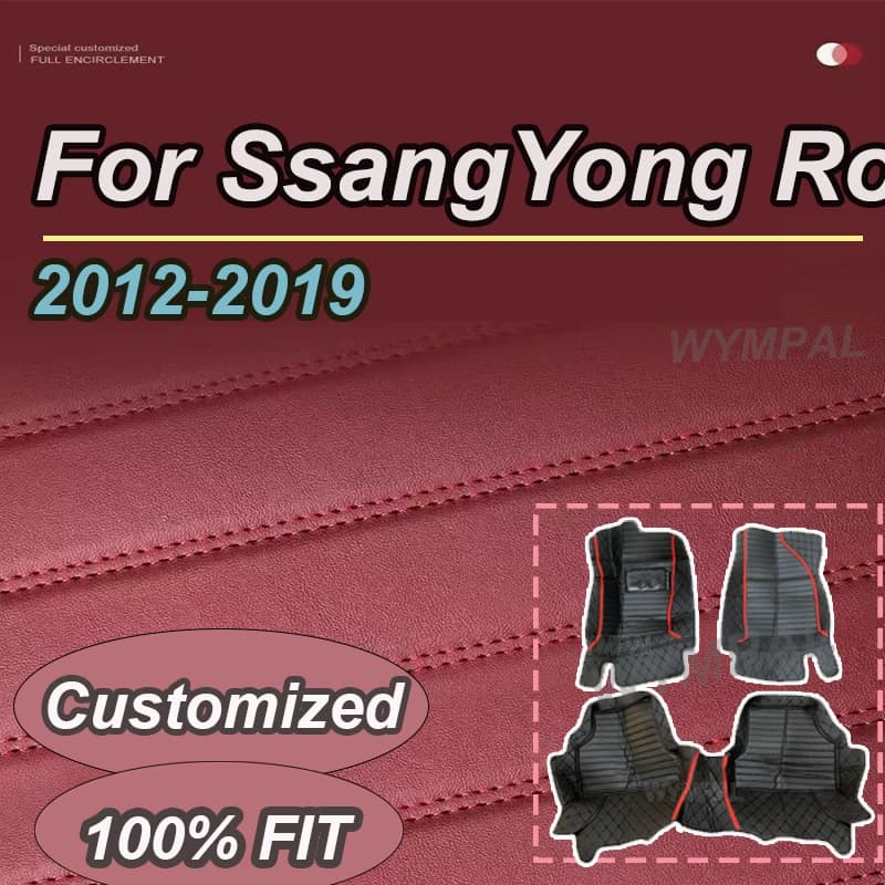 LUXURY Car Floor Mats For SsangYong Rodius Turismo Korando Turismo MK2 2012~2019 Anti-dirt Pad Cover Tappeto Rug Car Accessories
