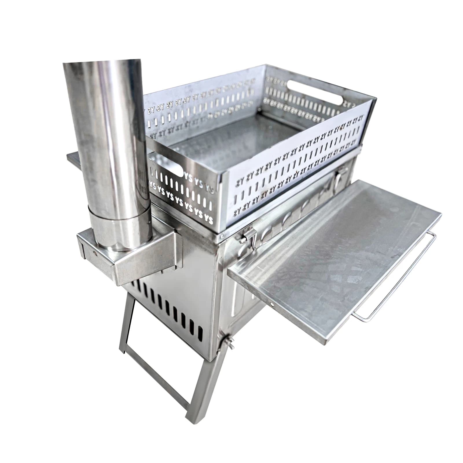 Outdoor Foldable Sauna Stove for Curtains | Double Purpose Wood Fire Heater with Fireplace Hose Stainless Steel Camping Sauna Heater