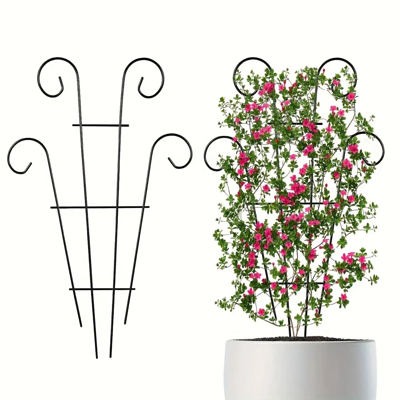 1/2pcs Iron Plant Climbing Support Frame,Tomato and Climbing Plant Support Grating,Creative Flowerpot Support,for Plant Climbing