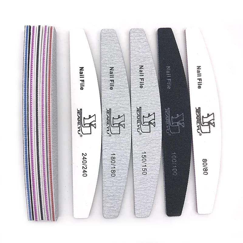 5 pz/lotto lima per unghie Mix Color Limas 80/100/150/180/240 grana professionale carta vetrata rimozione cuticole Buffer File Set di strumenti per Manicure