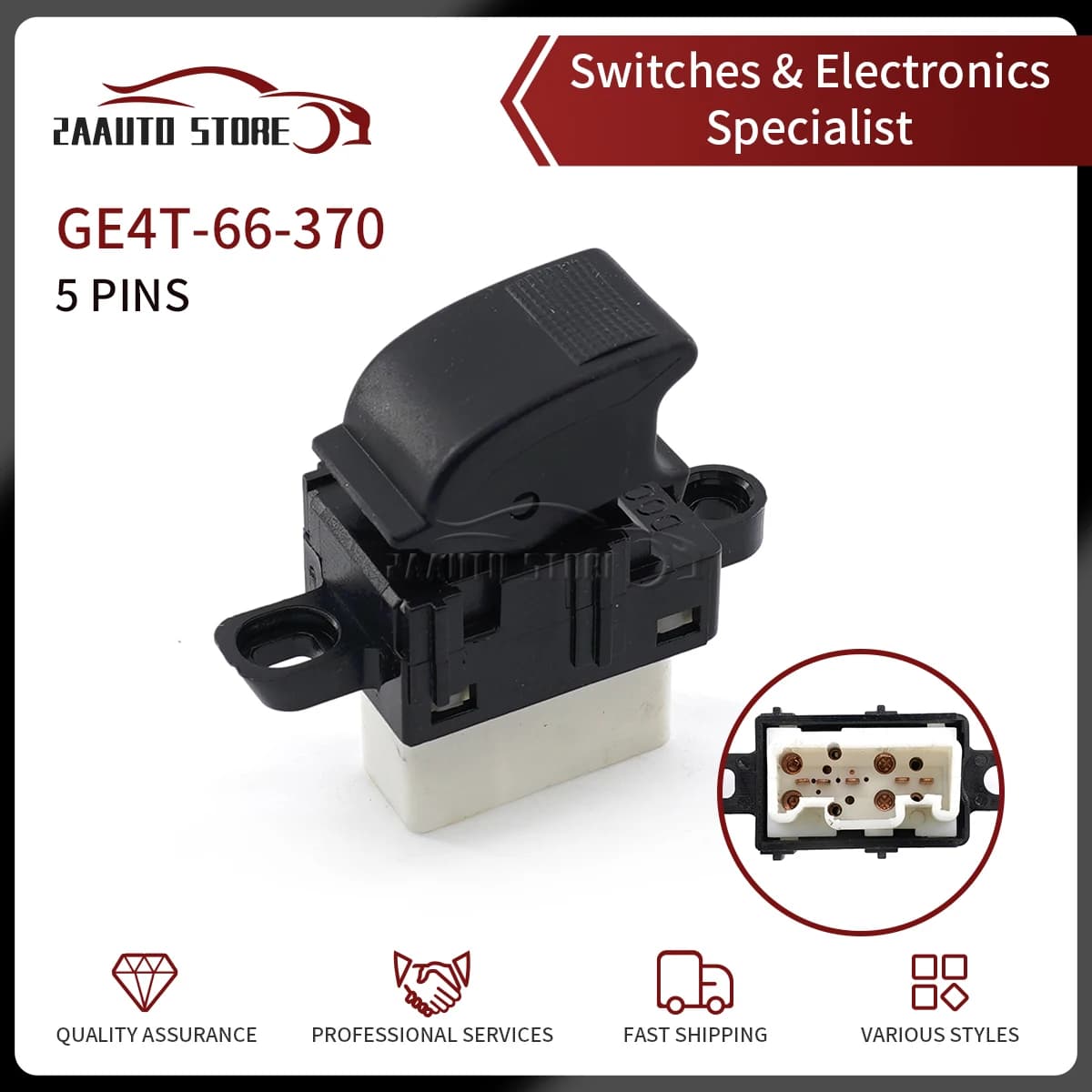Auto Elettrica Finestra di Potere Interruttore di Controllo Pulsante GE4T-66-370 Per Mazda Serie 6 2002 2003 2004 2005-2007 GE4T66370ALT GE4T66370