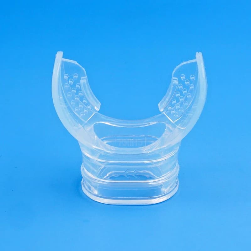 Underwater Transparent Silicon diving 2 head regulator mouthpiece snorkeling bite silicone