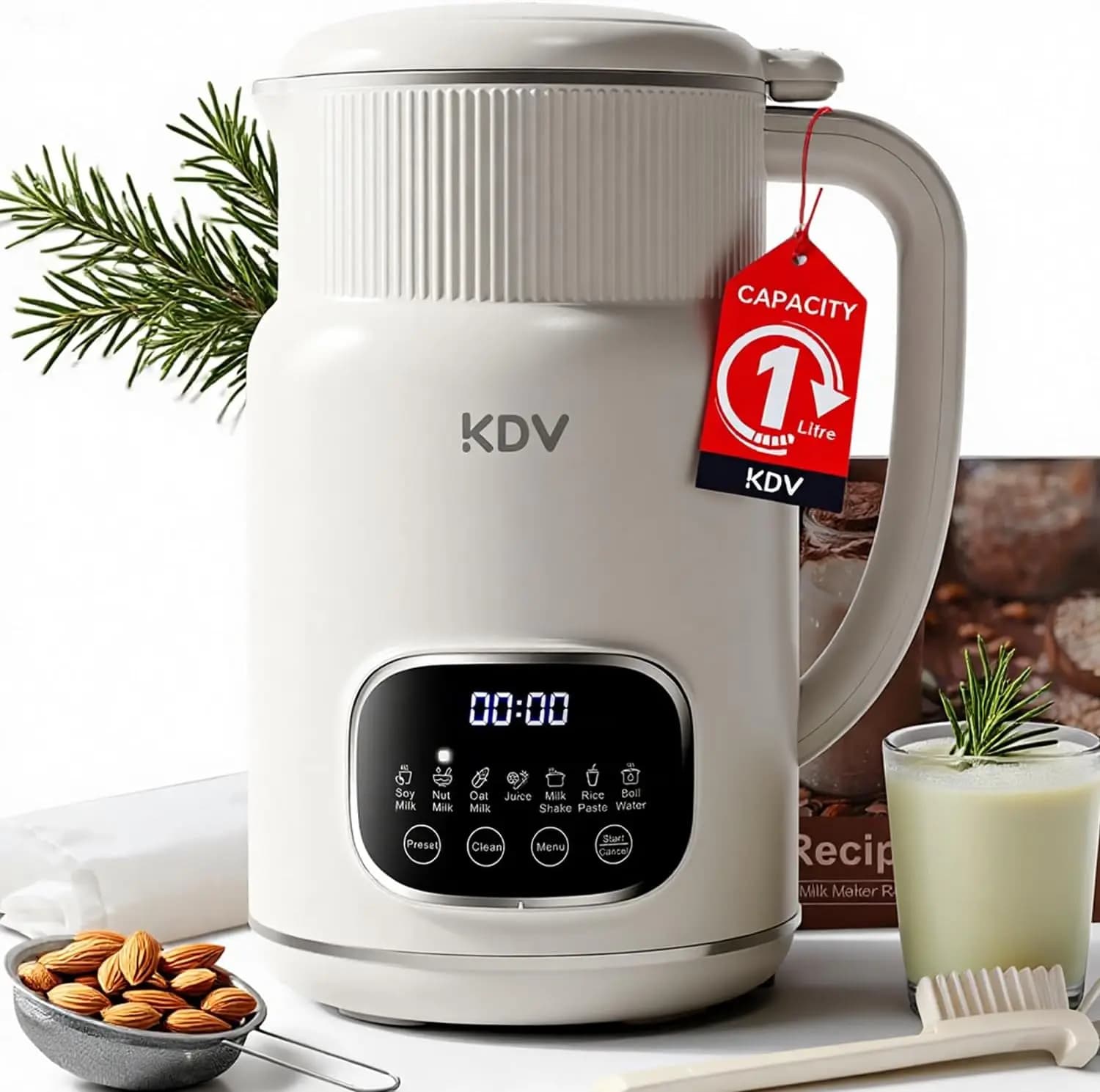 Macchina Automatica 8-in-1 per Latte Vegetale, 32oz, con Avvio Ritardato e Frullatore in Acciaio Inossidabile
