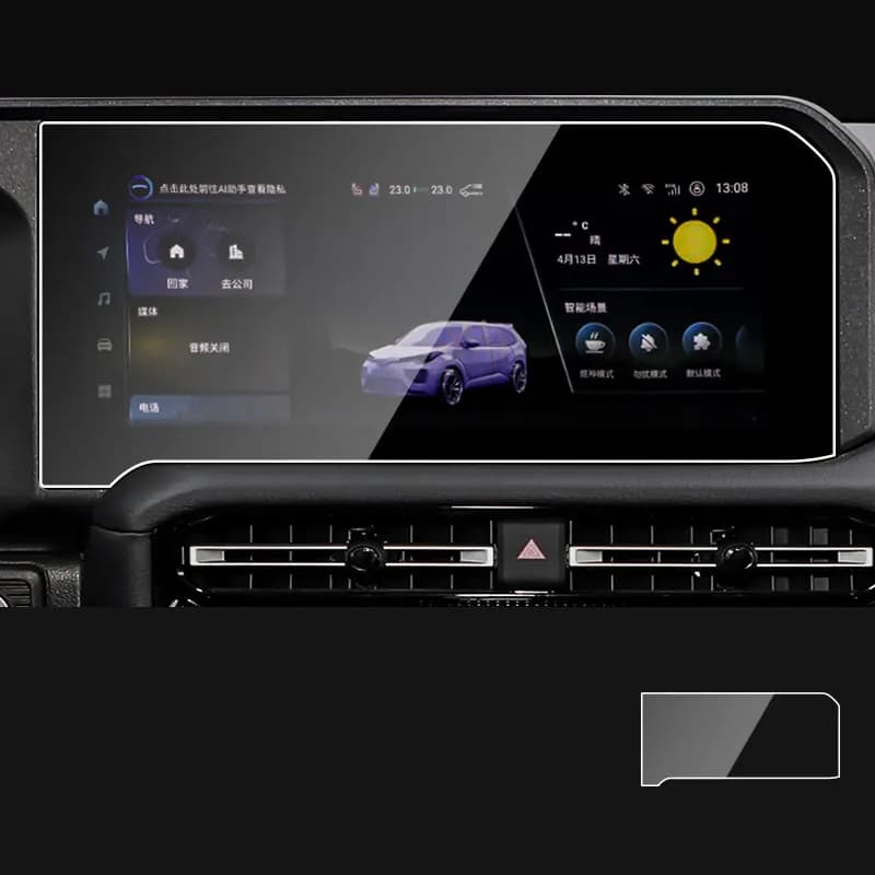 Pellicola proteggi schermo in vetro temperato per Toyota Land Cruiser 250 2024 2025 da 12,3 pollici per infotainment per auto Navigazione GPS antigraffio