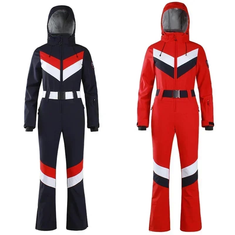 New Ski Suits Women Outdoor Snowboard Thickened Breathable One-piece Snow Suits Waterproof Windproof Sports Skiing Jumpsuits