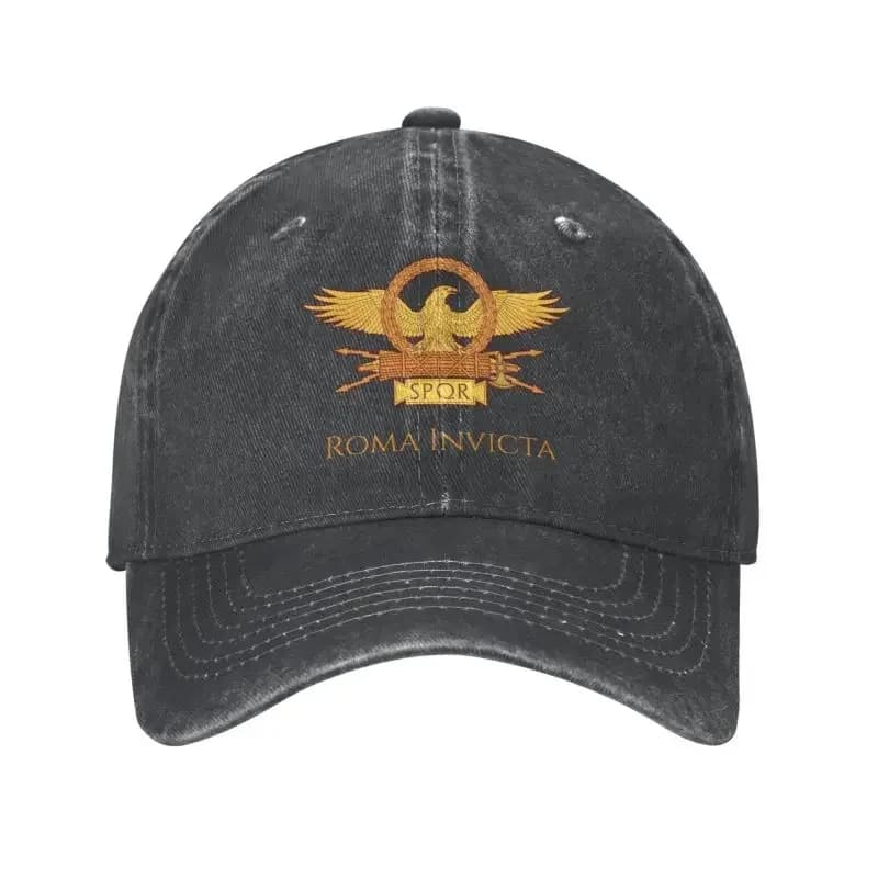 Classic Unisex Cotton Retro SPQR Baseball Cap Adult Roman Gladiator Imperial Eagle Empire Army Adjustable Dad Hat for Men Women