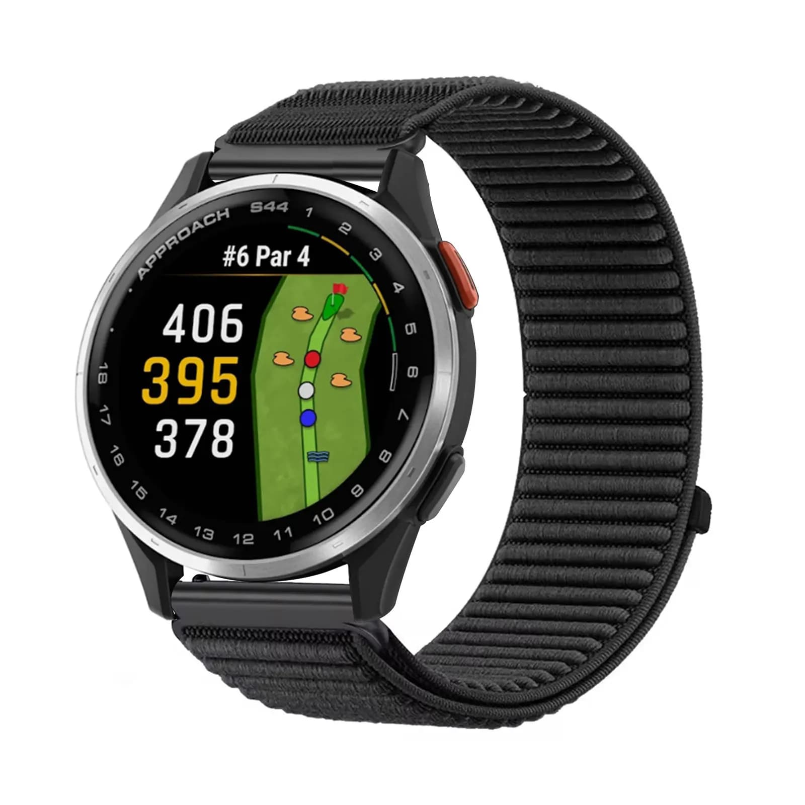 Fasce in nylon per fascia Garmin Approach S44, cinturino elastico in nylon velcro morbido