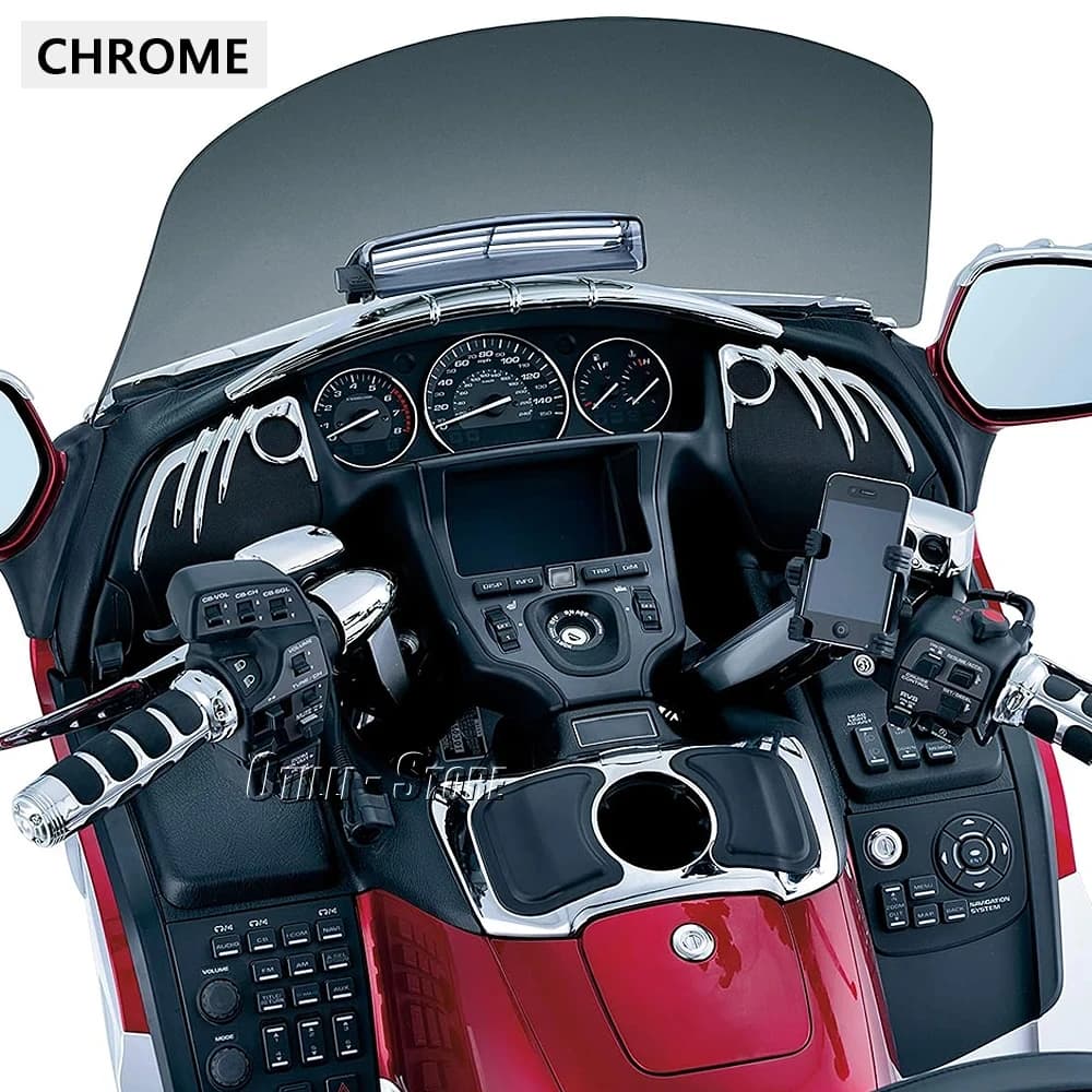 Nuovi Accessori Moto Per Honda Gold Wing GL1800 GL 1800 GOLDWING F6B 2012-2017 Chrome o Nero Portaoggetti Cubby Kit