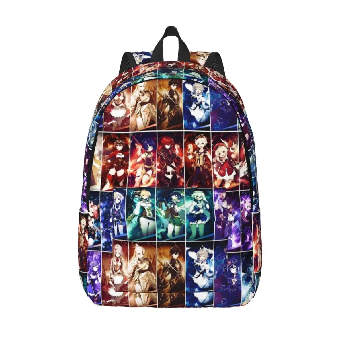 Collezione di personaggi Genshin Impact Zaino casual Videogiochi per la scuola all'aperto Zaino per cartoni animati Borsa a tracolla per college da uomo e donna