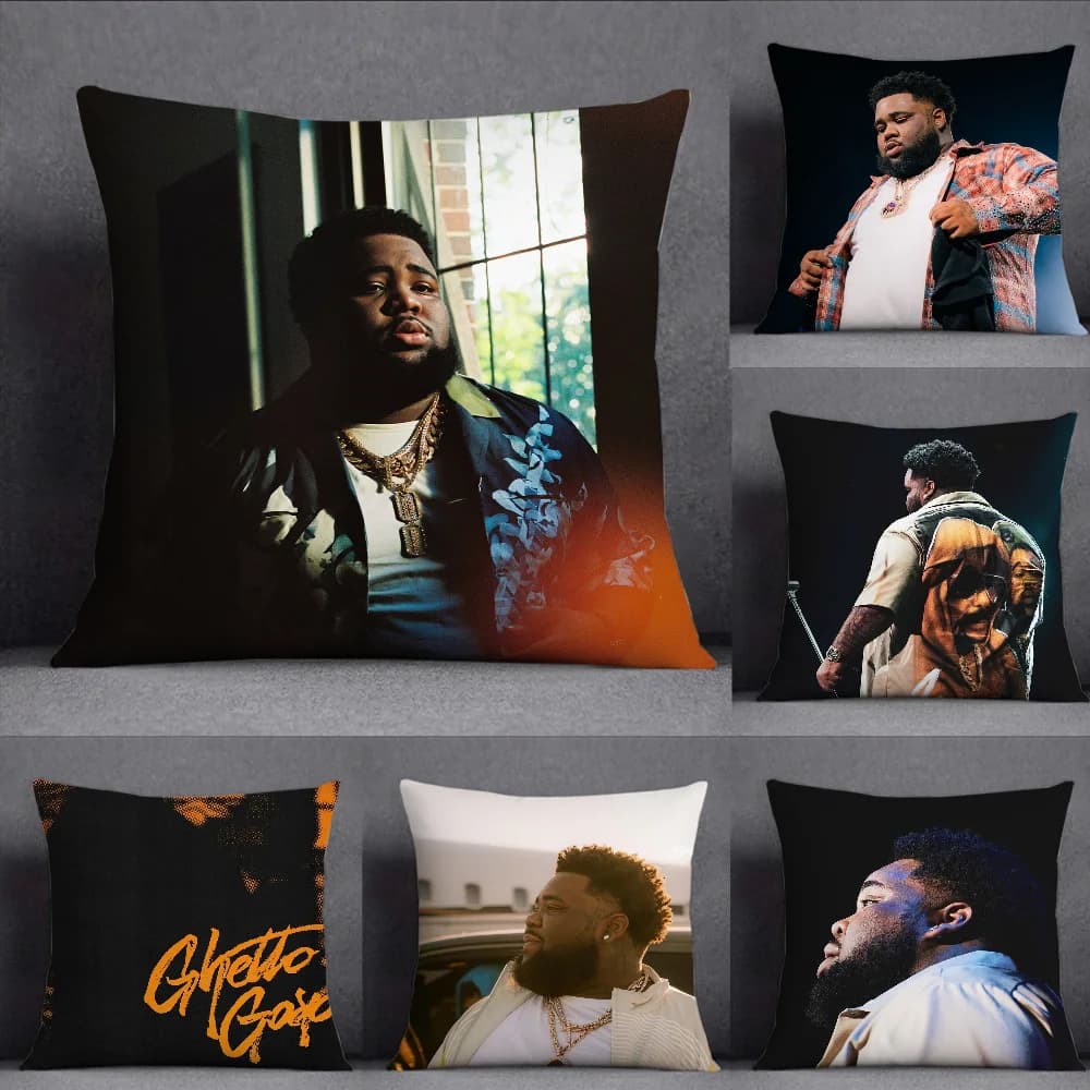 Rapper Rod Wave Last Lap Cushion for Square Cushion Print Front-Retro Pillow Sheet for Short Plush Sofa Bedside cushion
