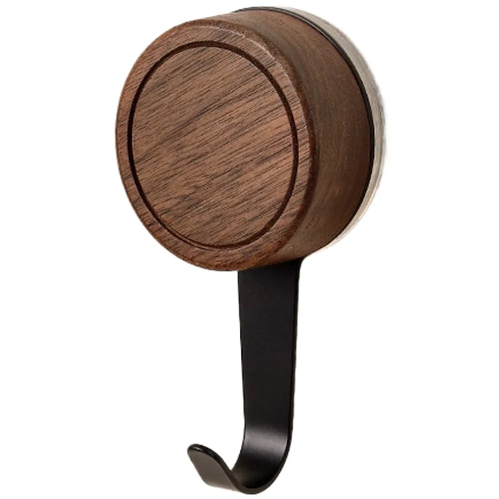 Gancio a ventosa multiuso in legno di noce, nessuna perforazione richiesta, tenuta forte fino a 5 kg per esigenze di appendere il bagno e l'armadio