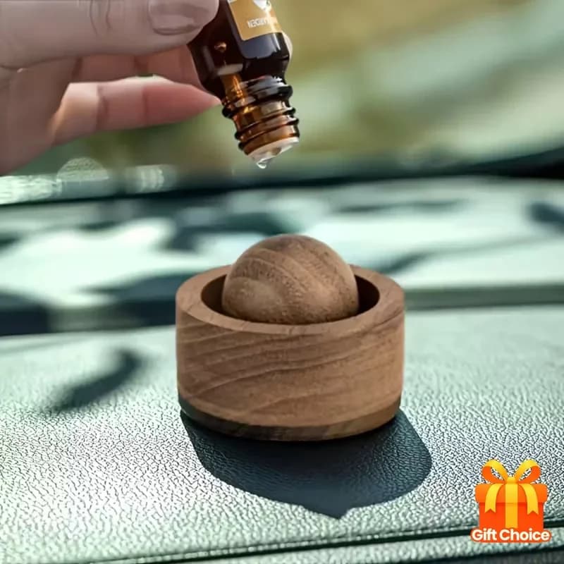 Diffuser of rotating wood aromas for car and bedroom diffuser, air freshener, ideal gift for domestic fragrances
