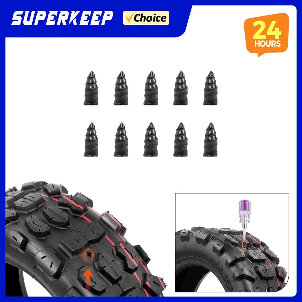 Self-Tapping Repair Nails Soft Rubber Screws for Motorcycle Car Electric Scooter Accessories Tire Tire Puncture Repair Tool Part