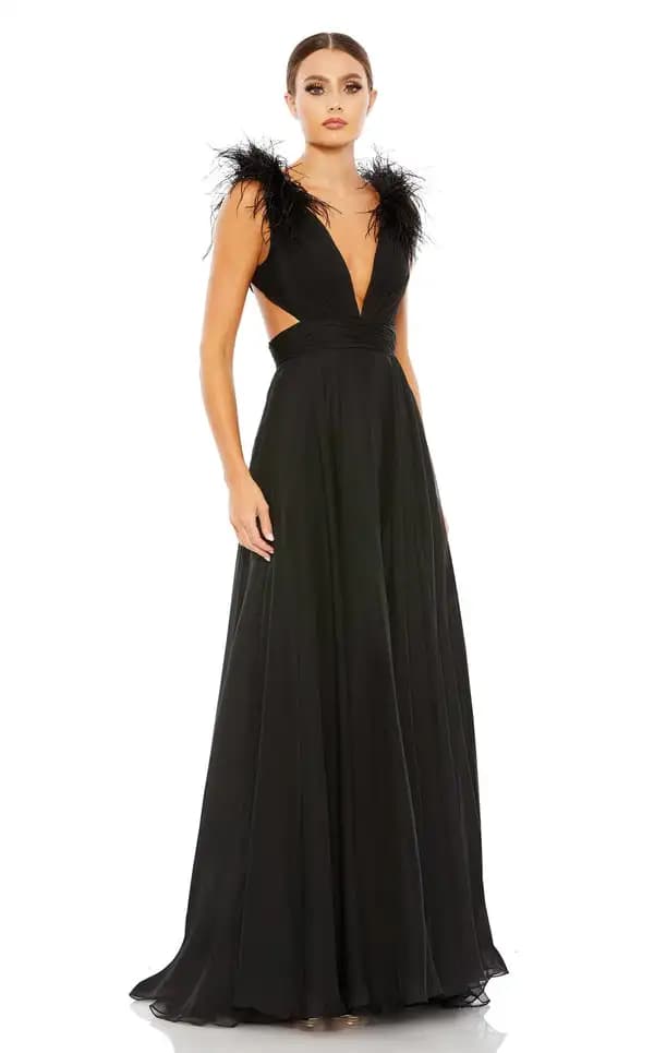 Customized Sexy Chiffon Sash Pleat Criss-Cross Bow Feather Feather V-neck Long Dresses Bespoke Occasion Dresses Fashion Matching