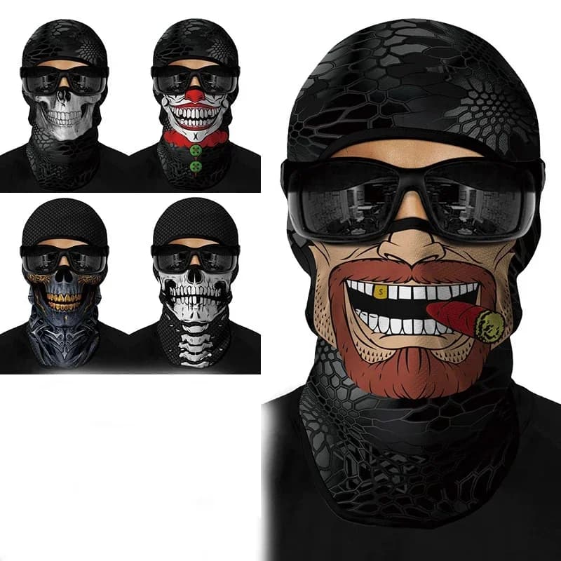 Outdoor Sunscreen Balaclava Venom Skeleton Riding Scarf Novelty Full Face Multi Functional Bandanas Ski Mountain Motorcycle Mask