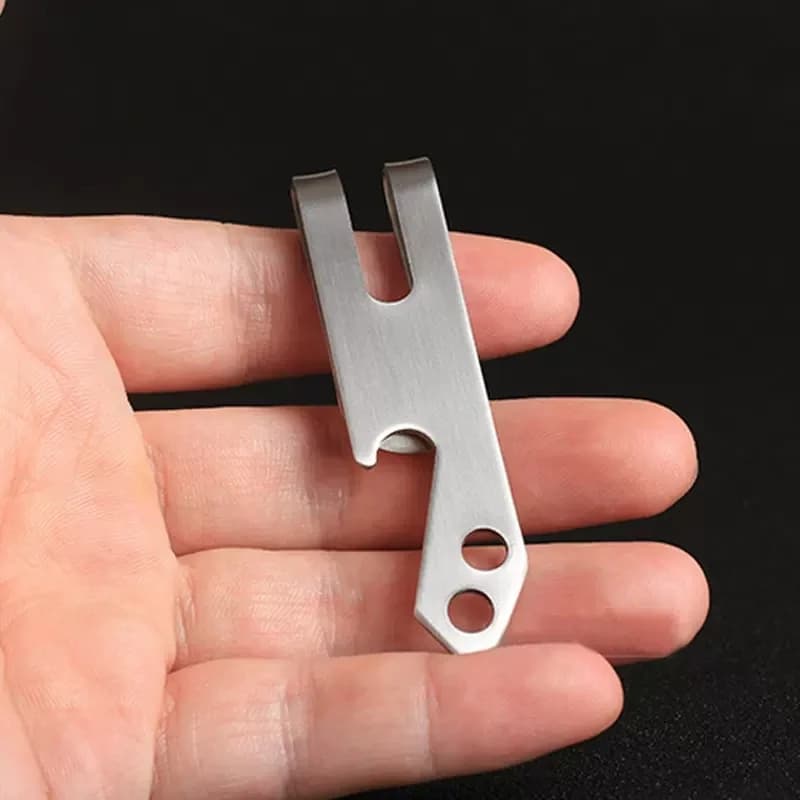 Strumento portachiavi per bottiglia EDC, portafoglio multi-clip, cintura per contanti, attrezzatura multipuposa, apri tasca per soldi
