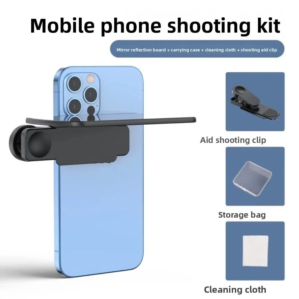 Adjustable Smartphone Camera Mirror Portable HD Glass Quality Mirror Effect Lens Mirror Effect with Cleaning Cloth