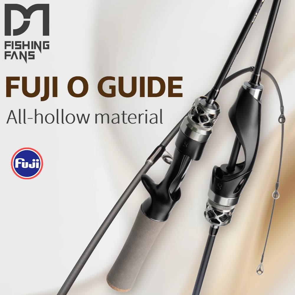 Canna da Pesca FISHINGFANS ORCA FUJI O GUIDE in Carbonio UL con Punta Cava Sensibile e Morbida, Portamulinello con Scatto Morbido, Ultraleggera