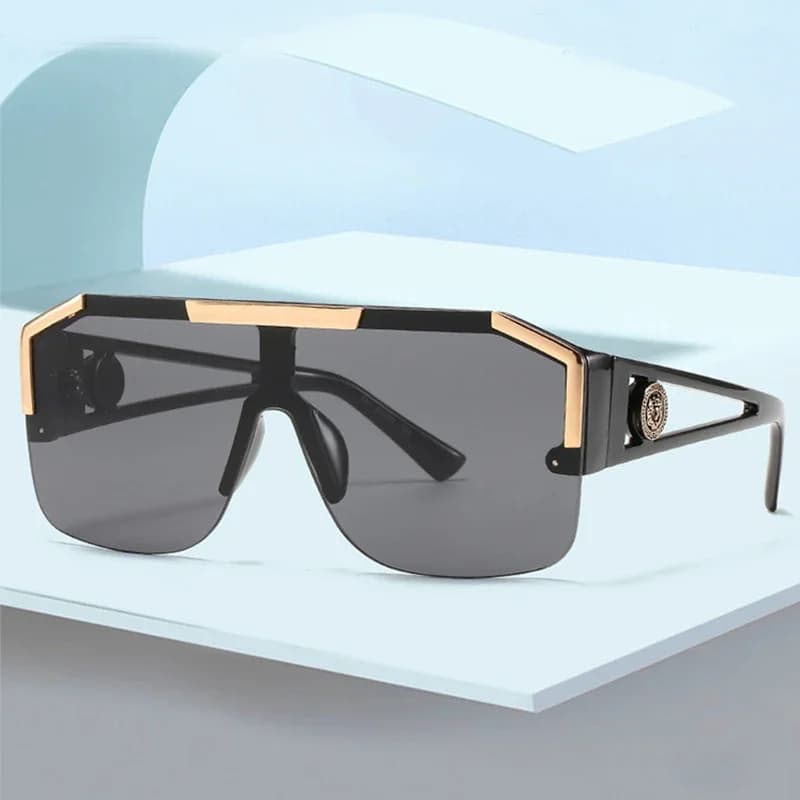 Occhiali da sole alla moda con montatura quadrata grande da uomo e da donna, occhiali da sole sportivi per la guida, occhiali con lenti sfumate, protezione UV400