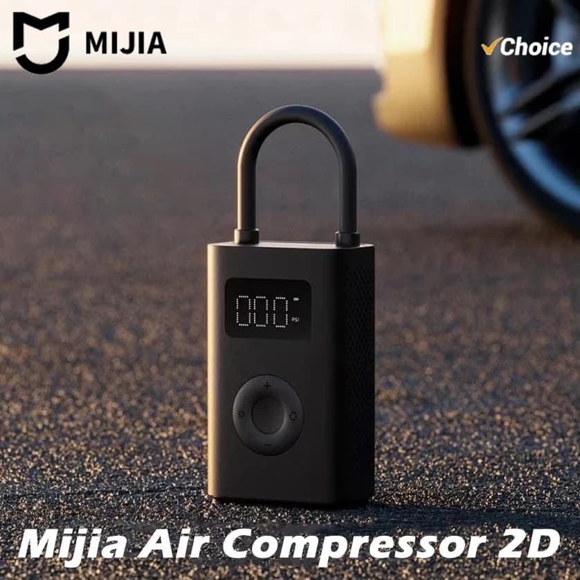 Nuovo Compressore d'Aria Portatile MIJIA 2D 2000mAh, Pompa Gonfiabile per Biciclette, Auto, Moto e Palloni CN