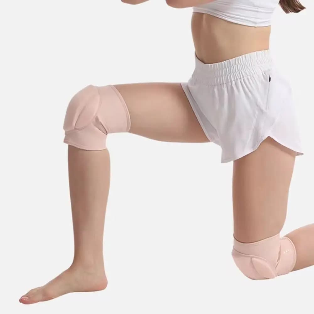 Ginocchiere sportive in spugna ispessente Supporto per tutore anti-collisione Ginocchiere da ballo Ginocchiere elastiche morbide antiscivolo Sport all'aria aperta