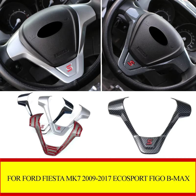 Per Ford New Fiesta MK7 Ecosport Figo B-MAX KA+ Copri Volante Decorativo Adesivo Accessori per Styling Auto